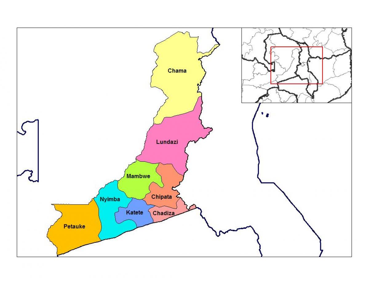 kaart ida provintsis Sambia