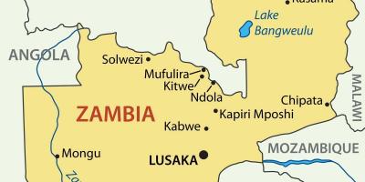 Kaart kitwe Sambia